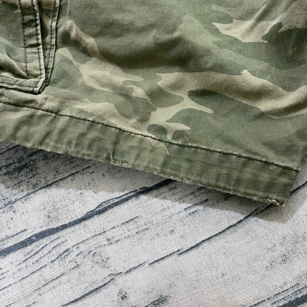 Abercrombie & Fitch Mens 32 Camoflauge Cargo Y2K Vtg Military Shorts Pockets - Picture 10 of 12